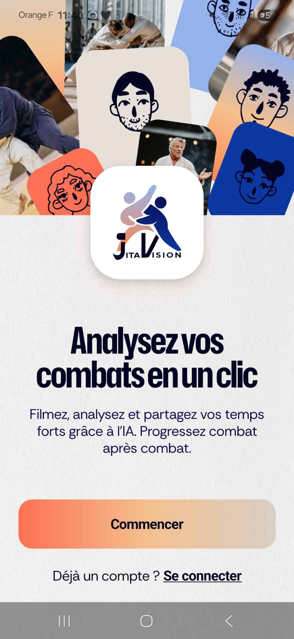 Ecran d inscription JitaVision